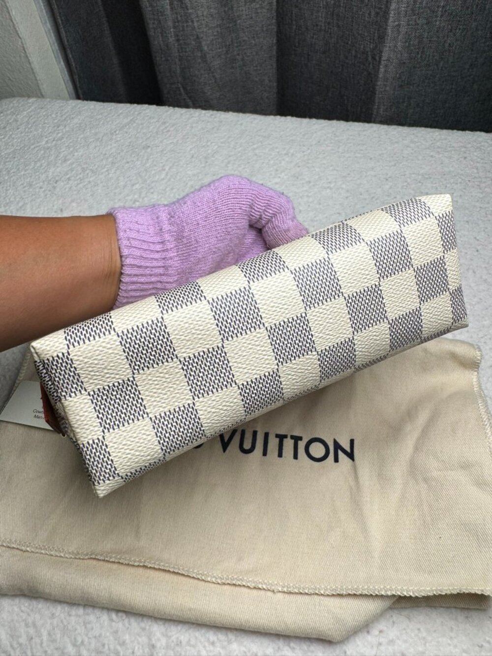 Authentic Louis Vuitton Damier Azur Cosmetic pouch PM - Picture 10 of 13